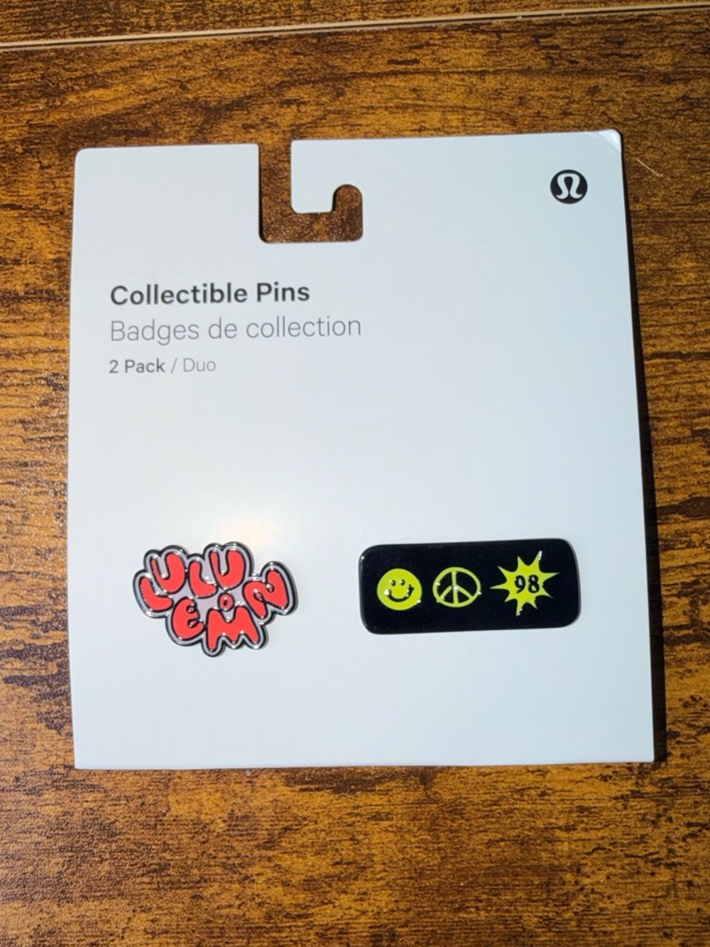 Lululemon Collectible Pin Set - Sour Cherry/Sonic Yellow